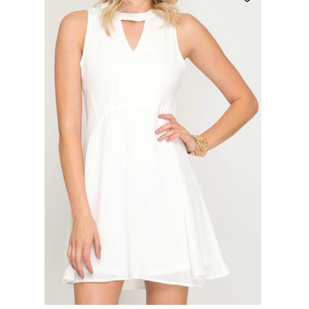 She + Sky Flirty White Party Dress New with Tags